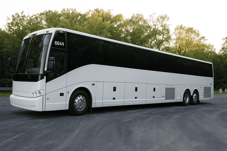 exterior of Temecula Coach Bus Service coach bus
